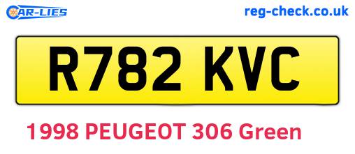 R782KVC are the vehicle registration plates.