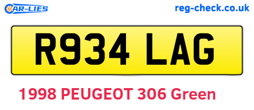 R934LAG are the vehicle registration plates.