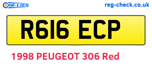 R616ECP are the vehicle registration plates.
