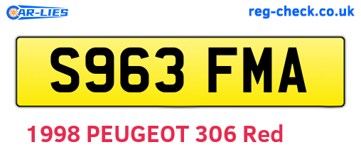 S963FMA are the vehicle registration plates.