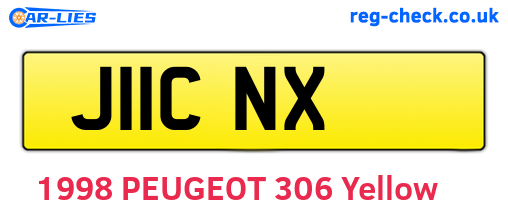 J11CNX are the vehicle registration plates.