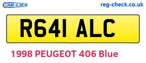 R641ALC are the vehicle registration plates.