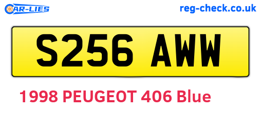 S256AWW are the vehicle registration plates.