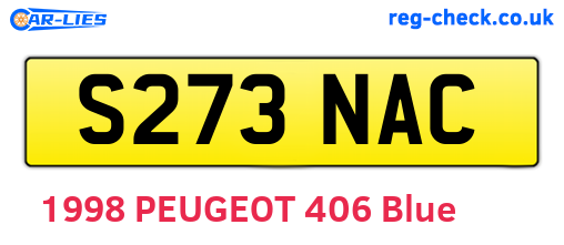 S273NAC are the vehicle registration plates.