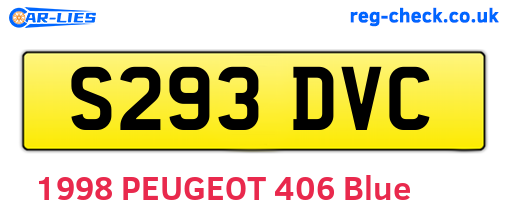 S293DVC are the vehicle registration plates.