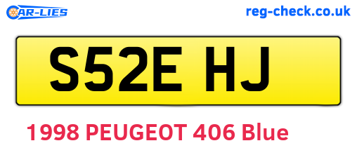 S52EHJ are the vehicle registration plates.