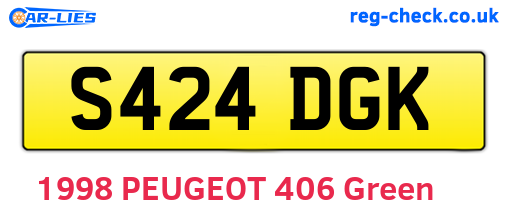 S424DGK are the vehicle registration plates.