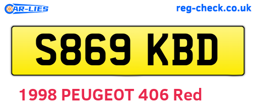 S869KBD are the vehicle registration plates.
