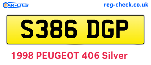 S386DGP are the vehicle registration plates.