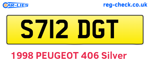 S712DGT are the vehicle registration plates.