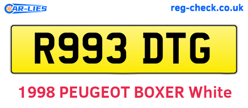 R993DTG are the vehicle registration plates.
