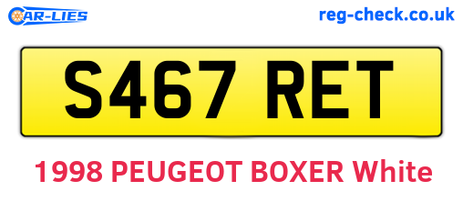 S467RET are the vehicle registration plates.