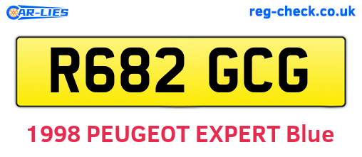 R682GCG are the vehicle registration plates.