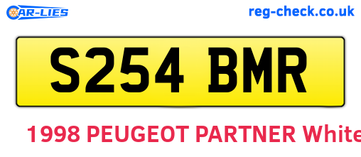 S254BMR are the vehicle registration plates.