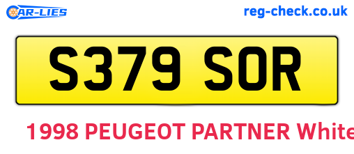 S379SOR are the vehicle registration plates.