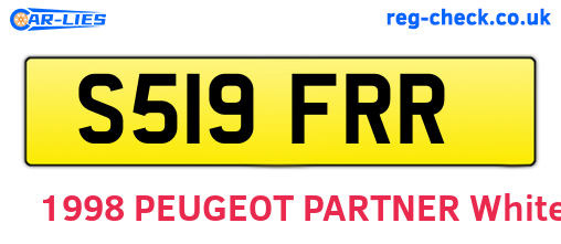S519FRR are the vehicle registration plates.