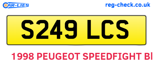 S249LCS are the vehicle registration plates.