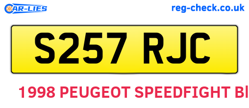 S257RJC are the vehicle registration plates.
