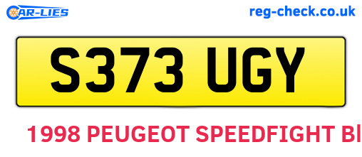 S373UGY are the vehicle registration plates.