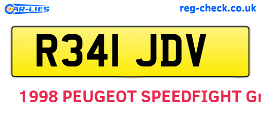 R341JDV are the vehicle registration plates.