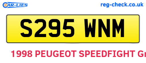 S295WNM are the vehicle registration plates.