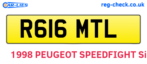 R616MTL are the vehicle registration plates.