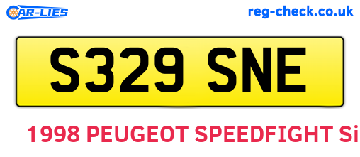 S329SNE are the vehicle registration plates.