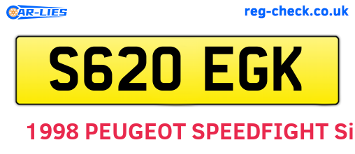 S620EGK are the vehicle registration plates.