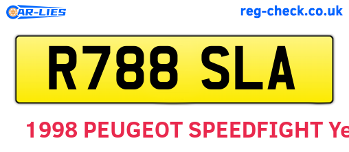 R788SLA are the vehicle registration plates.