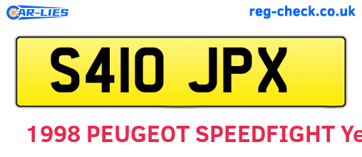S410JPX are the vehicle registration plates.