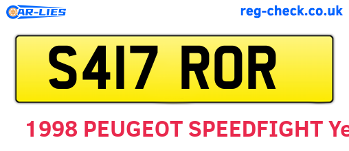 S417ROR are the vehicle registration plates.