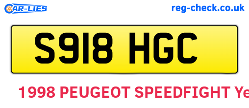 S918HGC are the vehicle registration plates.