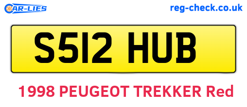 S512HUB are the vehicle registration plates.