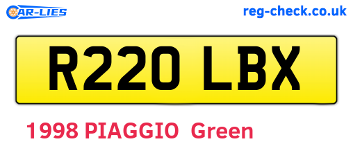 R220LBX are the vehicle registration plates.