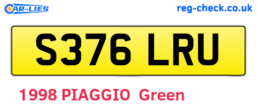 S376LRU are the vehicle registration plates.