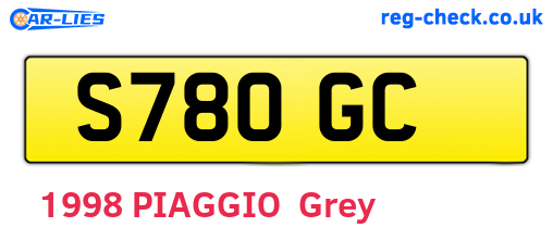 S78OGC are the vehicle registration plates.