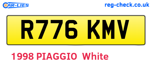 R776KMV are the vehicle registration plates.