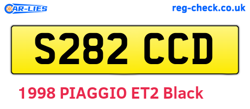S282CCD are the vehicle registration plates.