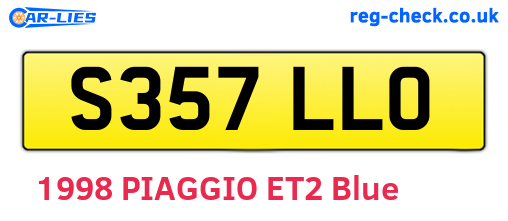 S357LLO are the vehicle registration plates.