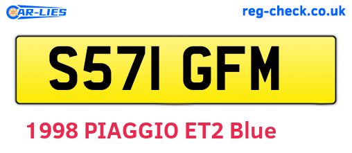 S571GFM are the vehicle registration plates.