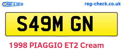 S49MGN are the vehicle registration plates.