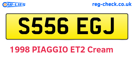 S556EGJ are the vehicle registration plates.