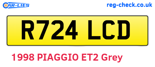 R724LCD are the vehicle registration plates.