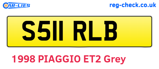 S511RLB are the vehicle registration plates.