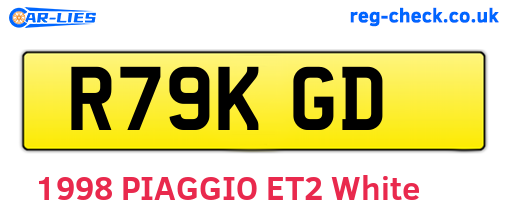 R79KGD are the vehicle registration plates.