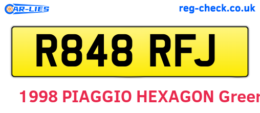 R848RFJ are the vehicle registration plates.