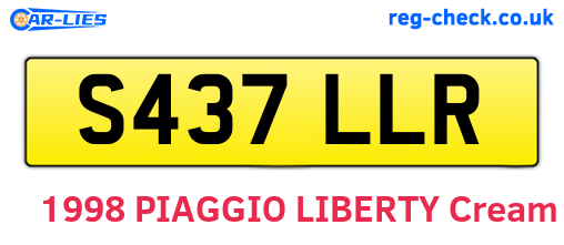 S437LLR are the vehicle registration plates.