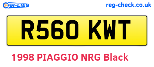 R560KWT are the vehicle registration plates.