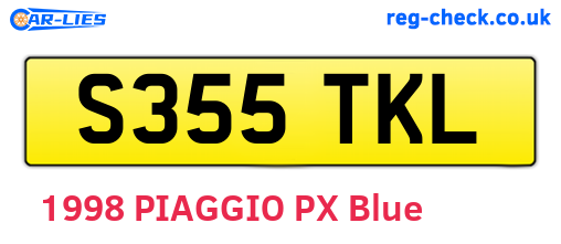 S355TKL are the vehicle registration plates.