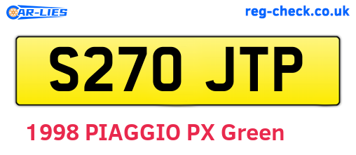 S270JTP are the vehicle registration plates.